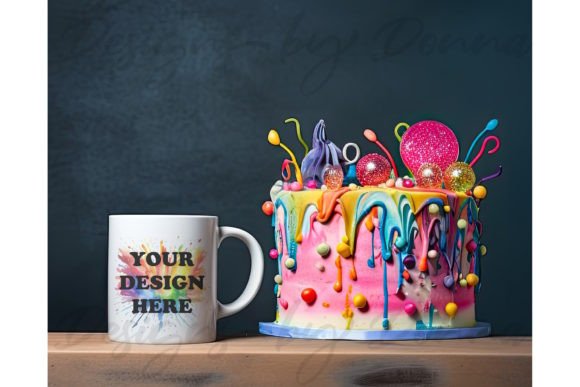 Download Quirky Birthday Cake Mug Mockup Unusual - Unusual Collection