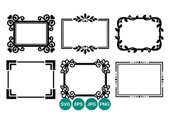 Download Ornate Black Rectangular Frame Vector - Ornate Collection