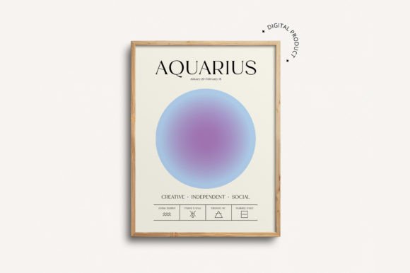 Download Aquarius Zodiac Printable Wall Art - Printable wall Collection